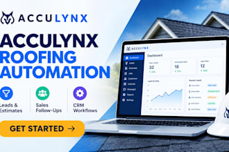 set up and automate acculynx roofing CRM workflows