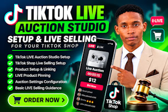 setup live auction studio and live selling for tiktok shop