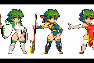 create pixel art animation sprite sheet pixel character animation nsfw pixel art