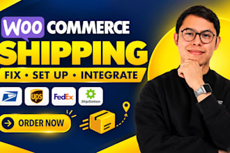 fix woocommerce shipping issues, set up live rates and integrate shipping apis