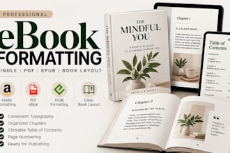 format ebook, ebook formatting, kindle, pdf and epub book layout