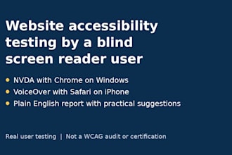test your website accessibility as a blind screen reader user
