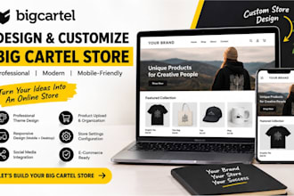 design and customize a professional big cartel store