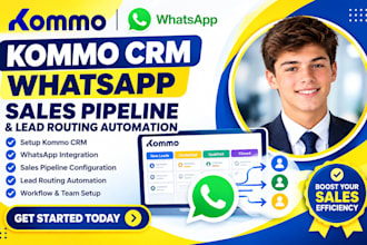 setup kommo whatsapp CRM sales pipeline and lead routing automation