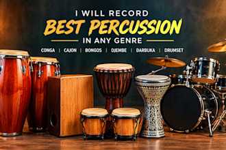 record best percussion in any genre conga cajon bongos djembe darbuka drumset