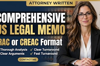 draft a comprehensive US legal memo using irac or creac format