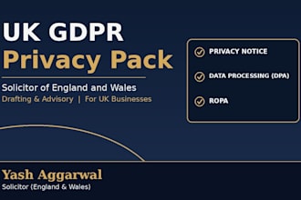 draft your UK gdpr privacy notice, dpa and ropa as a UK solicitor