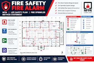 fire safety fire alarm nfpa life safety plan fire sprinkler method statement