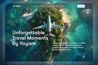 design hotel booking airbnb website, yacht rental website, travel agency website