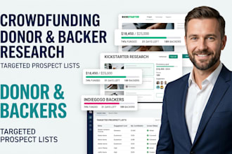 generate targeted donor and backer lists for your crowdfunding campaign