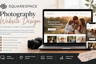 create a professional squarespace website for family and portrait photography