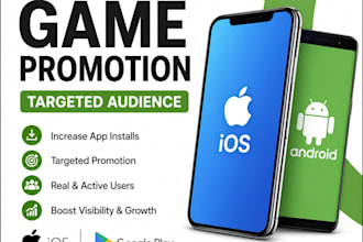 increase ios install game promotion, android promotion to gain targeted audience