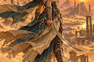 illustrate epic fantasy dragons, warriors, creatures and mythical worlds