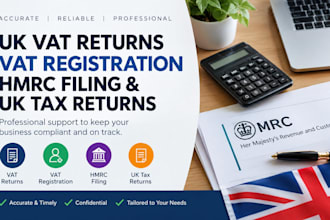 prepare uk vat returns, vat registration, hmrc filing and uk tax returns