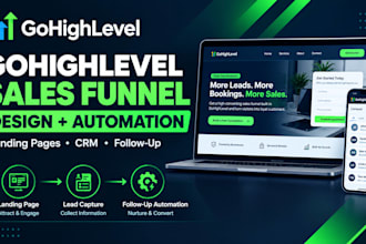 build gohighlevel saes funnel and automation