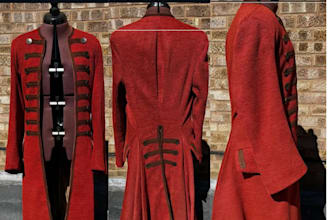 create fabric cosplay costume parts, cosplay jackets, trousers costume creation
