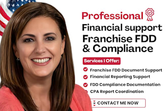 do franchise fdd audit compliance report CPA income verification notary letter