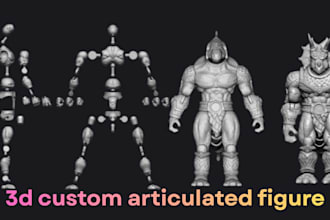sculpt 3d action figure 3d articulated figure for 3d printing, toys statue model