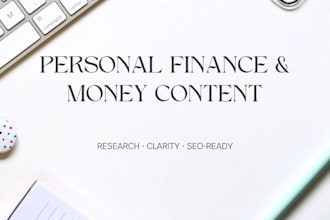 write financial blog posts and personal finance articles