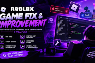 fix any bug, glitch or lag on your roblox game