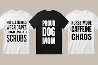 design bold and minimalist typography t shirt