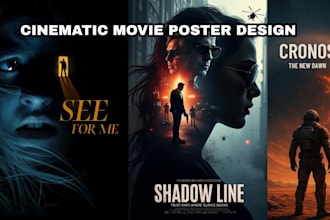 design a cinematic movie poster and professional film poster