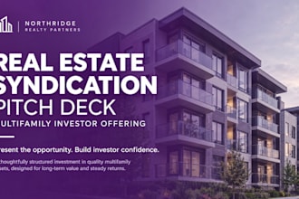 design real estate syndication pitch deck mulifamily investor offering deck
