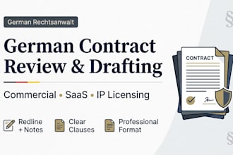 proofread and professionally format your german business contract