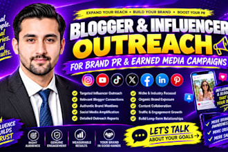 blogger and influencer outreach for brand PR and earned media campaigns