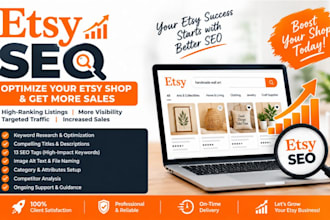do etsy SEO for titles and tags to rank shop listing