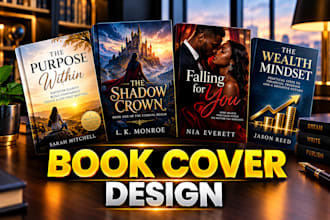 design kdp cover design, book cover design, ebook cover design, book design