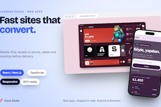 build a fast, responsive landing page or web app