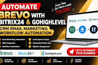 automate brevo with bitrix24 gohighlevel crm email marketing workflow automation