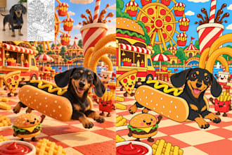 turn your pet photo into 3d clay figurine and storybook art