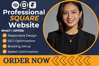 design square website, square booking, square online store