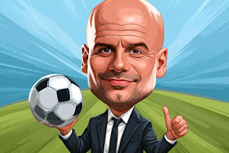make player or person carton caricature style
