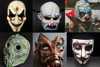 create custom cosplay mask halloween mask anime character mask for 3d printing