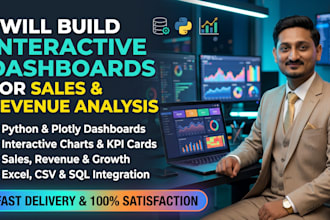 build interactive dashboard for sales revenue growth analysis