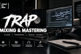 mix and master your trap songs within 24 hours