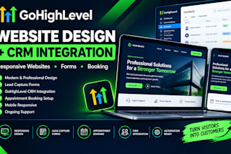 design a gohighlevel website with CRM integrations
