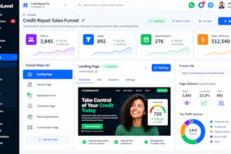 gohighlevel credit repair setup, credit repair CRM automation sales funnel setup