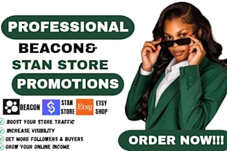 set up your etsy shop ,stan store for digital product sales