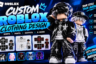 design custom roblox shirts, pant and clothing