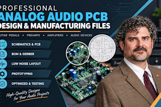 design analog audio pcb for guitar pedals, preamps and amplifiers