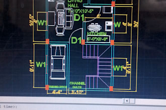 design moder floor plan , house plan in autocad