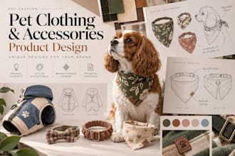 design custom pet clothing, bandanas, and accessories for your brand