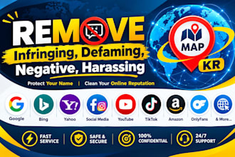 remove infringing, defaming, harassing, negative, copyright, leaked, dmca post