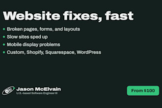 fix bugs, speed up, and repair your website on any platform