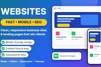 a professional business website or landing page
