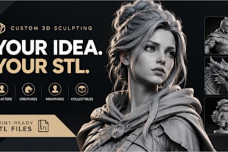 create custom 3d sculpt model for 3d printing stl